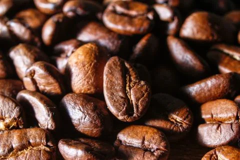 Fresh roasted coffee beans Stock Photos