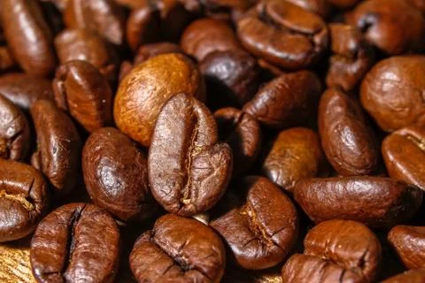 Fresh roasted coffee beans Stock Photos