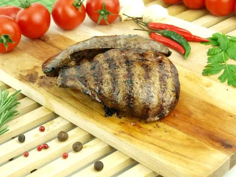 Fresh roasted meat Stock Photos