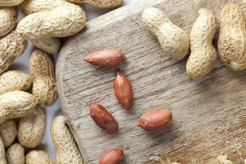 Fresh roasted peanuts Foto stock