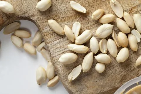 Fresh roasted peanuts Foto stock