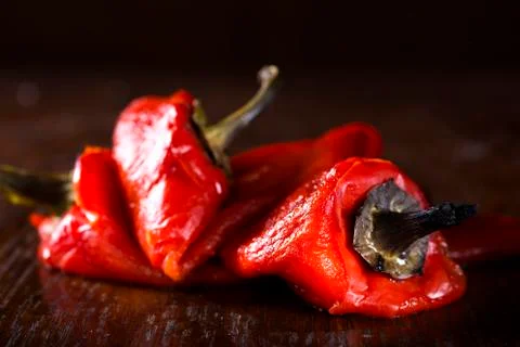 Fresh roasted red pepper Foto stock