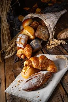 Fresh rolls in a cornucopia Fresh rolls in a cornucopia Copyright: xZoonar... Stock Photos