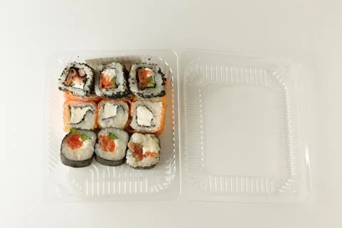 Fresh rolls with fish Stock Photos