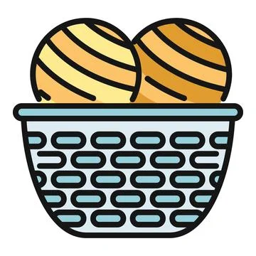 Fresh rolls or bread basket delivering baked goods Illustrazione stock