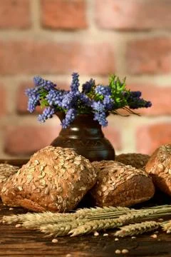 Fresh rolls Foto stock