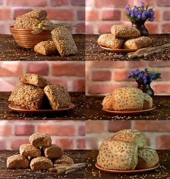 Fresh rolls Stock Photos