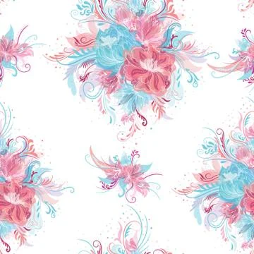 Fresh Romantic Vector Pattern Stock Illustration