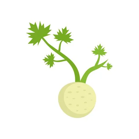 Fresh root celery icon flat isolated vector Stock Illustration