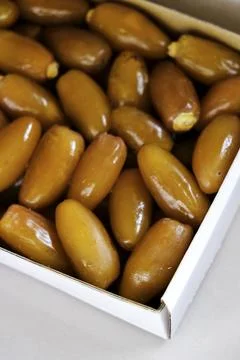 Fresh ruthob dates for iftar in Ramadan. Stock Photos