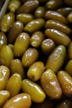 Fresh ruthob dates for iftar in Ramadan. Stock Photos