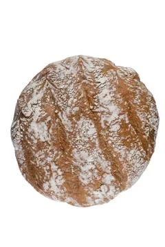 Fresh rye bread. Isolated on white background Stock Photos