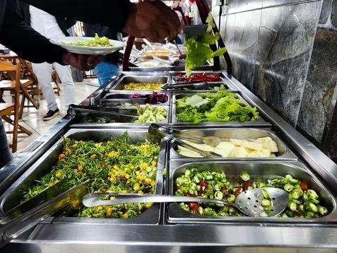 Fresh Salad Buffet Stock Photos