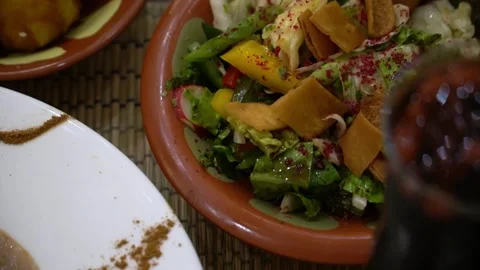 Fresh Salad Presentation Stock Footage 319949024