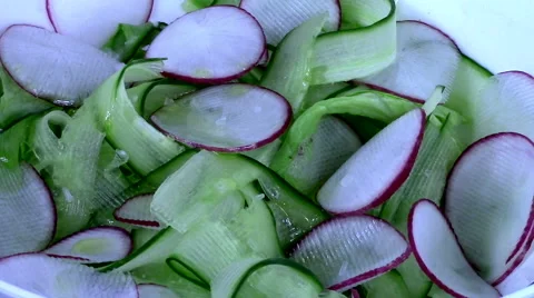 Fresh salad salt Stock Footage 53749546