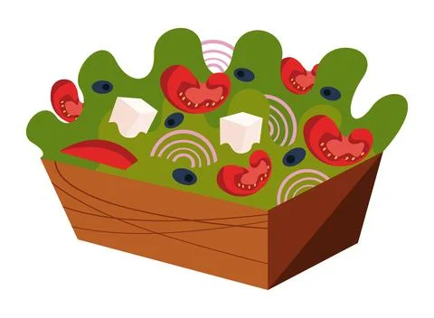 Fresh salad of vegetables Stock Illustration