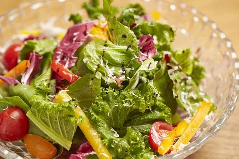 Fresh salad with vegetables Stock Photos