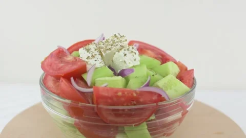Fresh salads taste Stock Footage 249740548
