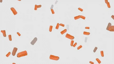 Fresh salmon fillets falling on transparent screen background. Stock Footage 337784613