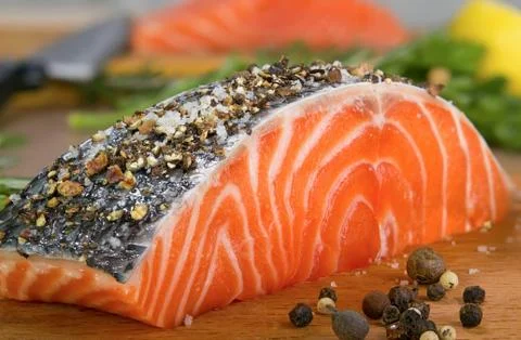 Fresh salmon Stock Photos
