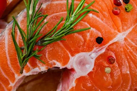 Fresh salmon 写真素材