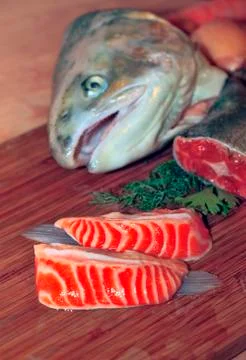 Fresh salmon Stock Photos