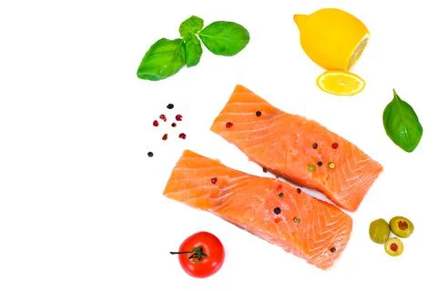 Fresh Salmon 写真素材