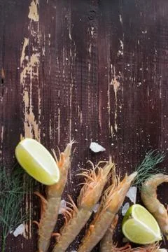 Fresh scampi Stock Photos
