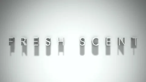 Fresh scent 3D title animation with shadows on a white background Vídeos de archivo 297509853