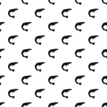 Fresh sea shrimp pattern イラスト素材