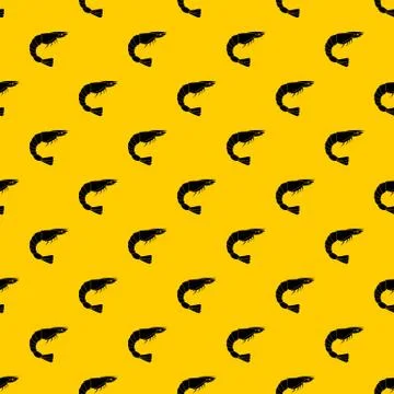 Fresh sea shrimp pattern vector 스톡 일러스트