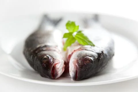 Fresh seabass Stock Photos