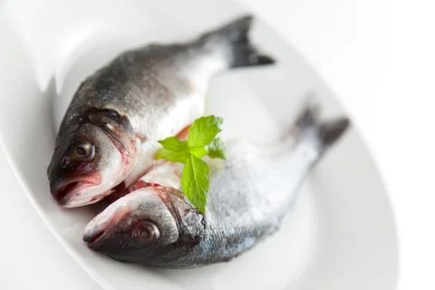 Fresh seabass Stock Photos