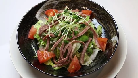 Fresh Seafood Salad Stock Footage 82558580