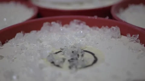 Fresh Serra da Canastra White Cheese that is being made Stock Footage 258684045