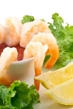 Fresh shrimp cocktail Stock Photos
