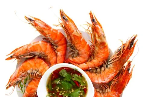 Fresh shrimp Stock Photos
