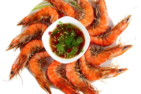 Fresh shrimp Stock Photos