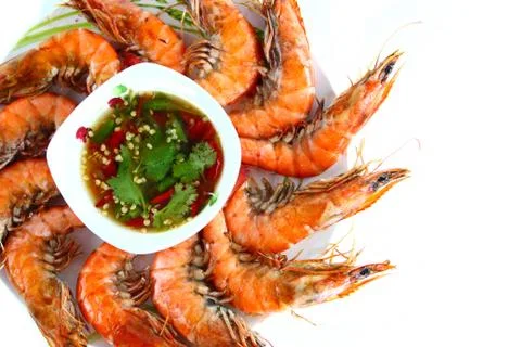 Fresh shrimp Stock Photos