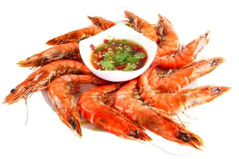 Fresh shrimp Stock Photos