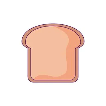 Fresh slice bread isolated icon 스톡 일러스트