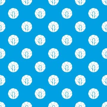 Fresh slice of broccoli pattern seamless blue イラスト素材
