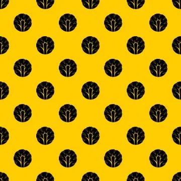 Fresh slice of broccoli pattern vector イラスト素材