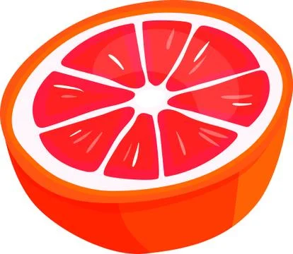 Fresh slice citrus on white background - vector-eps Illustrazione stock