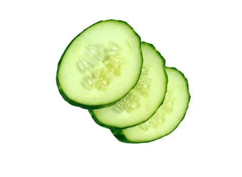 Fresh slice cucumber close-up Stock Photos