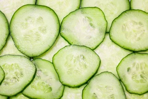 Fresh slice cucumber ,macro background ,diet concept Foto stock