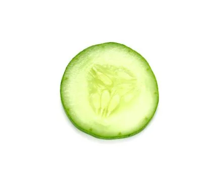 Fresh slice cucumber on white background Stock Photos
