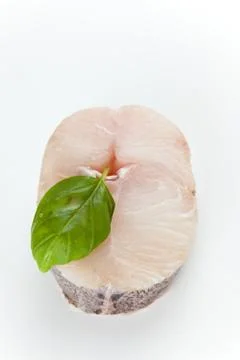 Fresh slice of hake Stock Photos