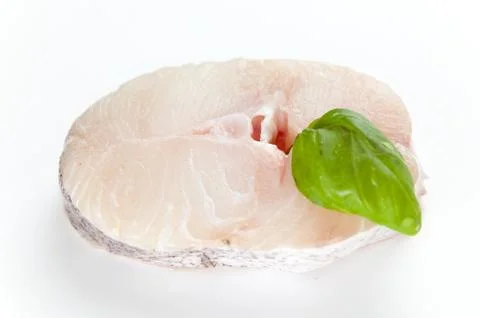 Fresh slice of hake Stock Photos