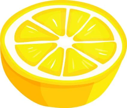 Fresh slice lemon on white background - vector-eps Stock-Illustration